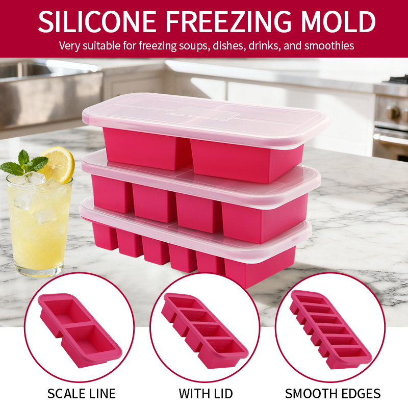 Meal Prep Kits - 2 Or 3-Piece Silicone Freezer Tray