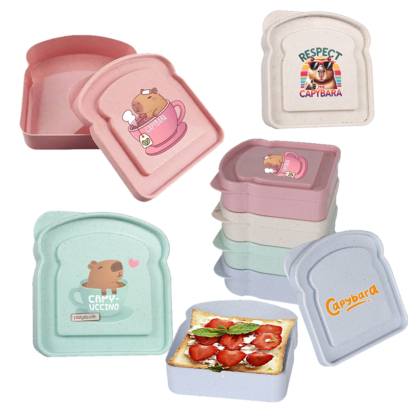 Meal Prep Microwave - Capybara Sandwich Food Storage Case Container