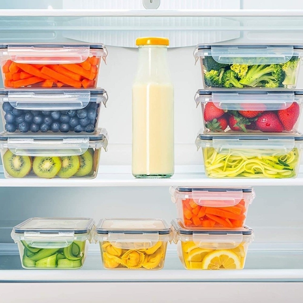 Meal Prep Kits - Transparent Airtight Food Containers Leakproof Sealed