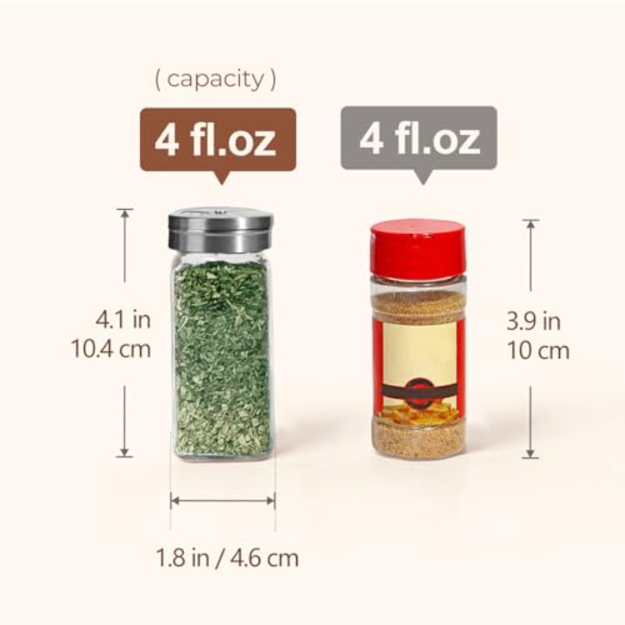 Spice Jars with Shaker lids Ad - đánh giá và giá Spice Jar Labels
