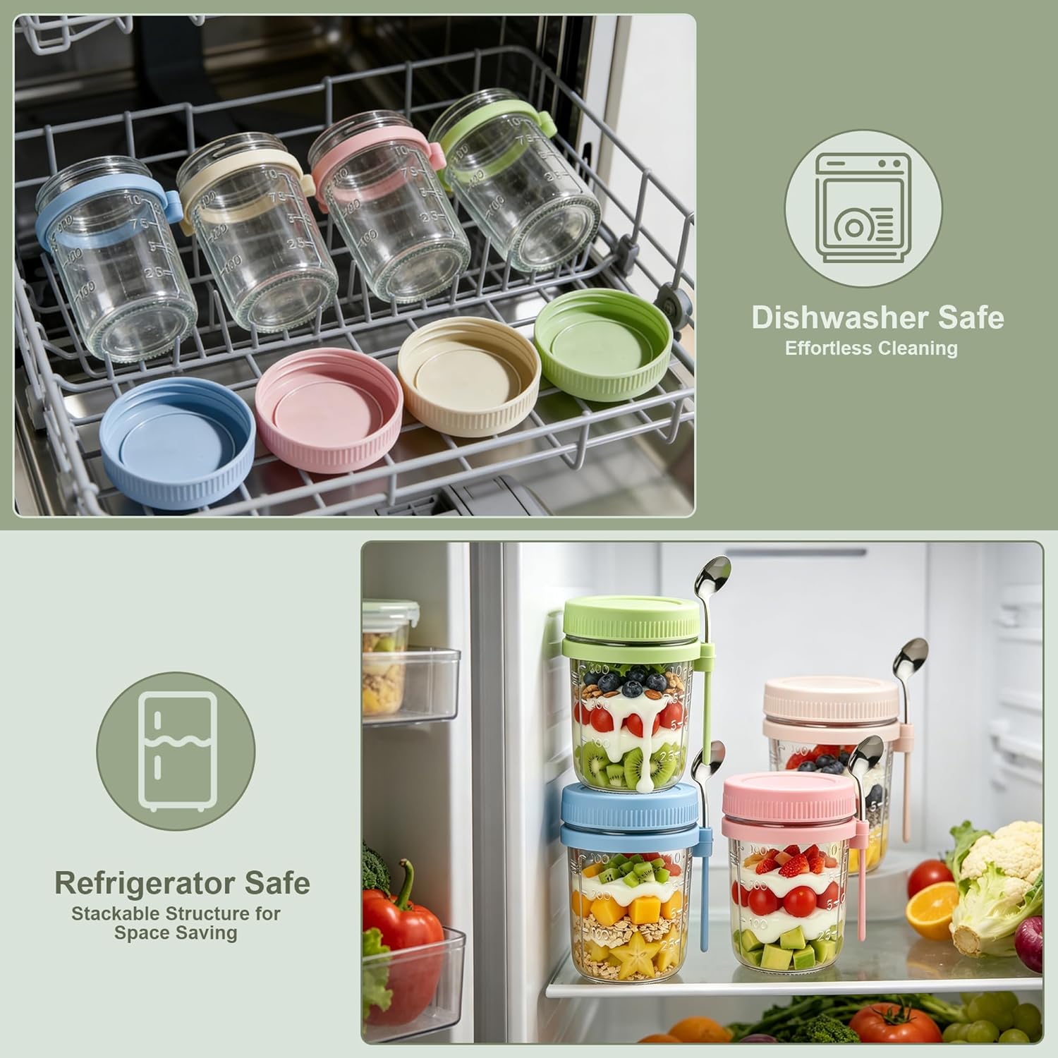 4Pcs Overnight Oats Containers - đánh giá và giá Meal Prep Jar