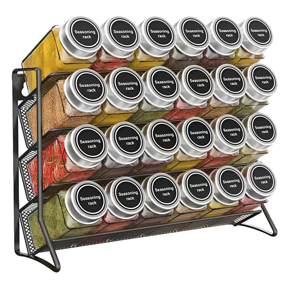 4 Tier Cupboard Storage Shelf  - đánh giá và giá Spice Jar Labels