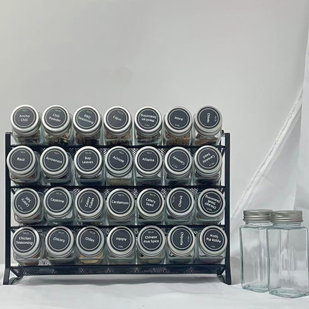 4 Tier Cupboard Storage Shelf  - đánh giá và giá Spice Jar Labels