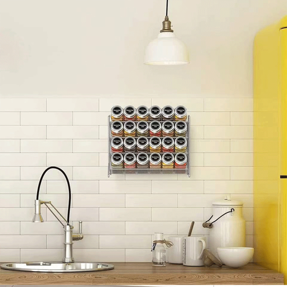 4 Tier Cupboard Storage Shelf  - đánh giá và giá Spice Jar Labels
