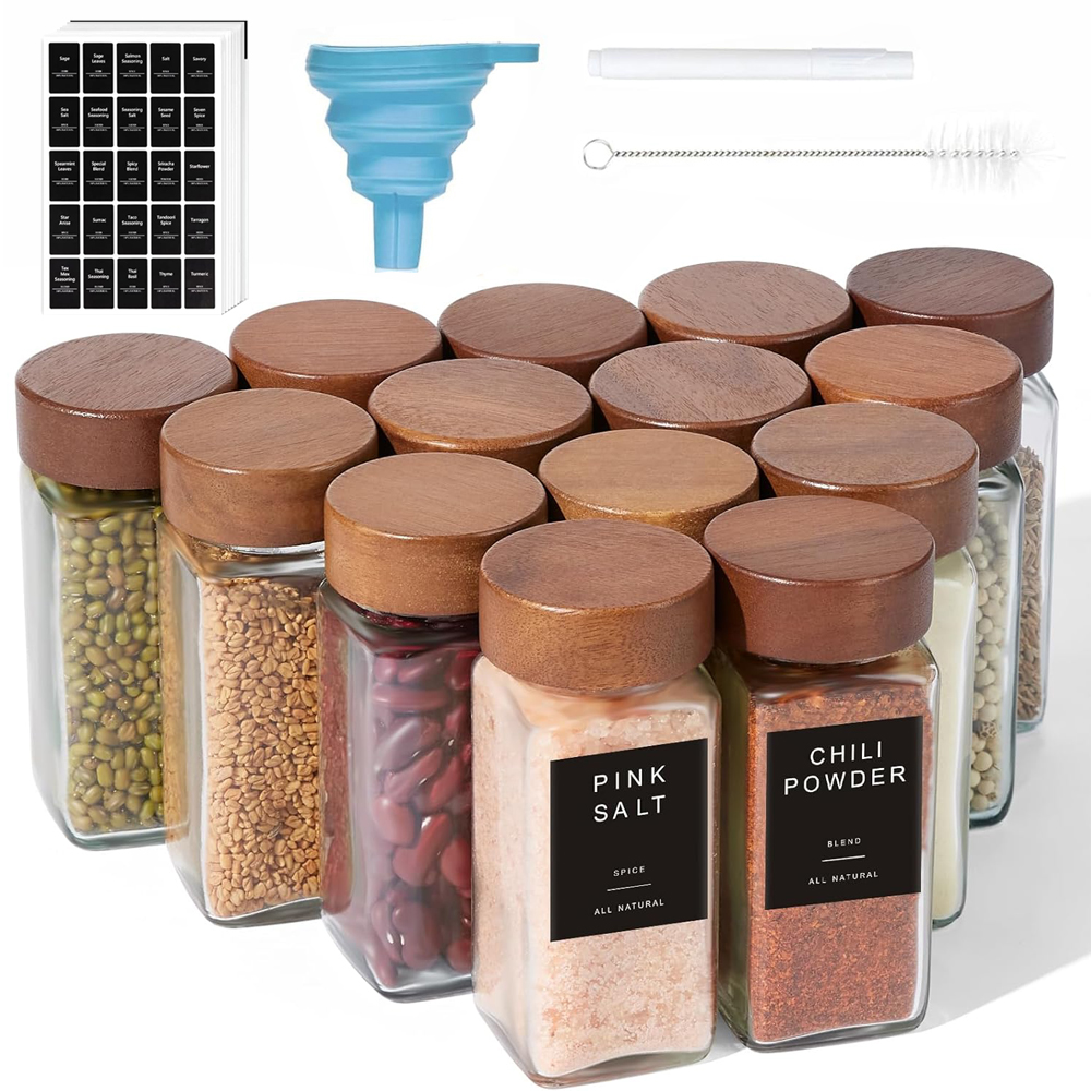 12Pcs Glass Spice Jars with La - đánh giá và giá Spice Jar Labels