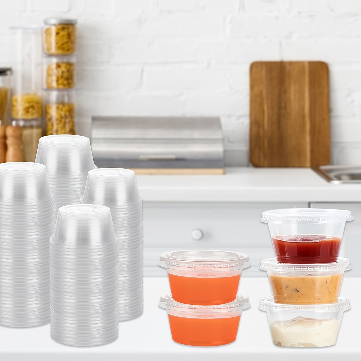 50/100pcs Disposable Sauce Sea - đánh giá và giá Meal Prep Jar