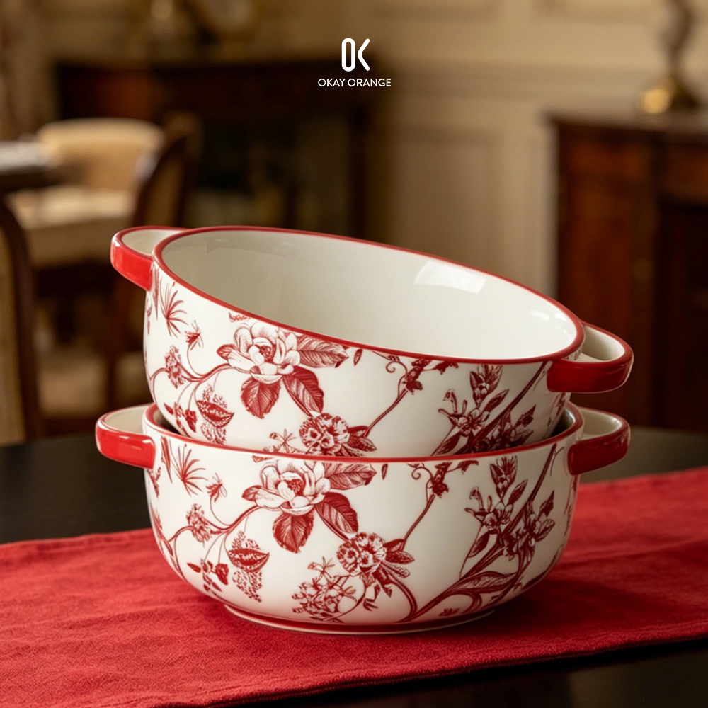 Vintage French Floral Ceramic  - đánh giá và giá Meal Prep Microwave