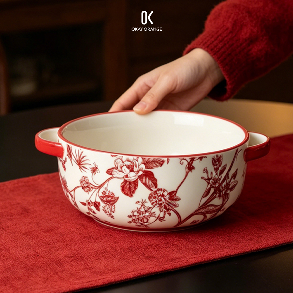 Vintage French Floral Ceramic  - đánh giá và giá Meal Prep Microwave