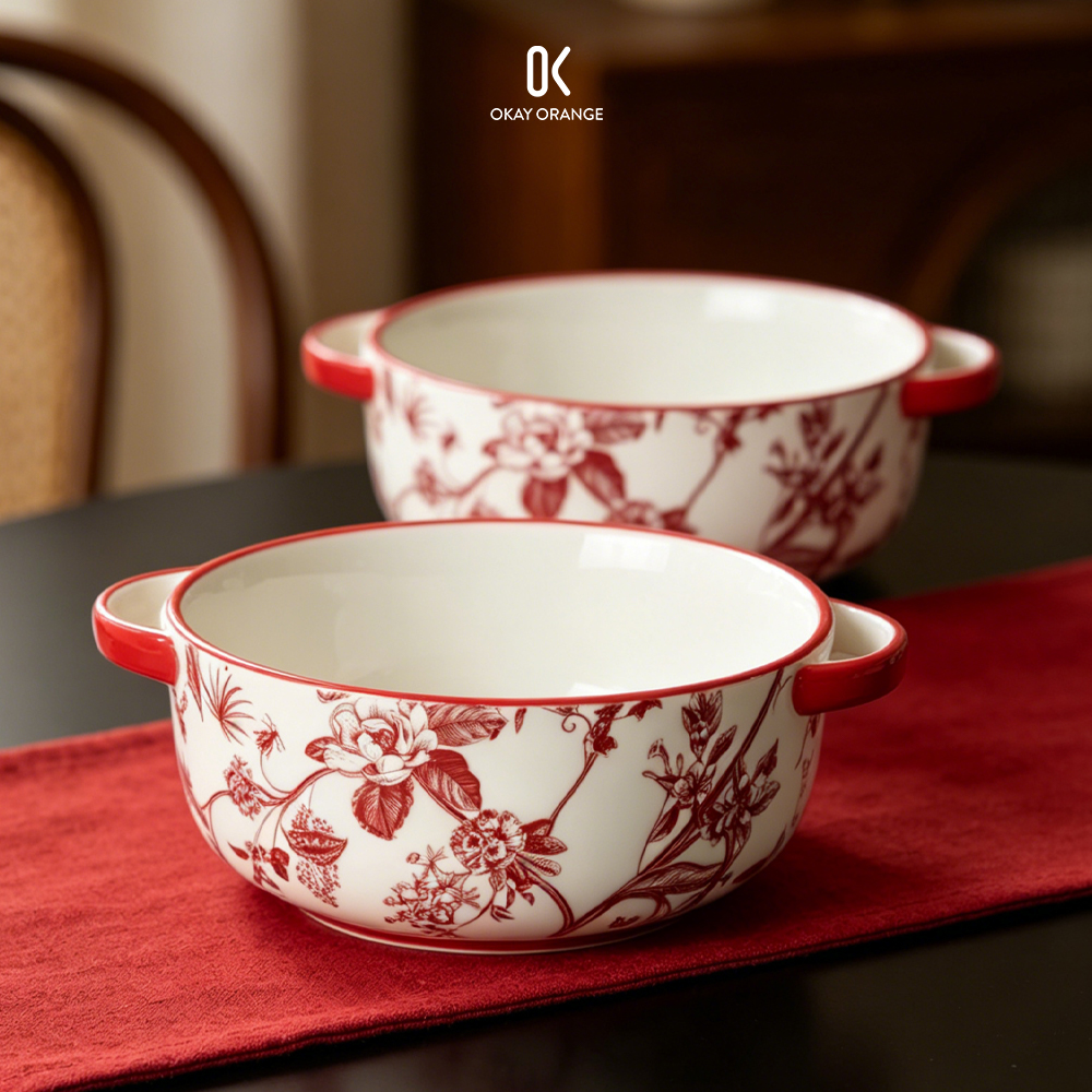 Vintage French Floral Ceramic  - đánh giá và giá Meal Prep Microwave