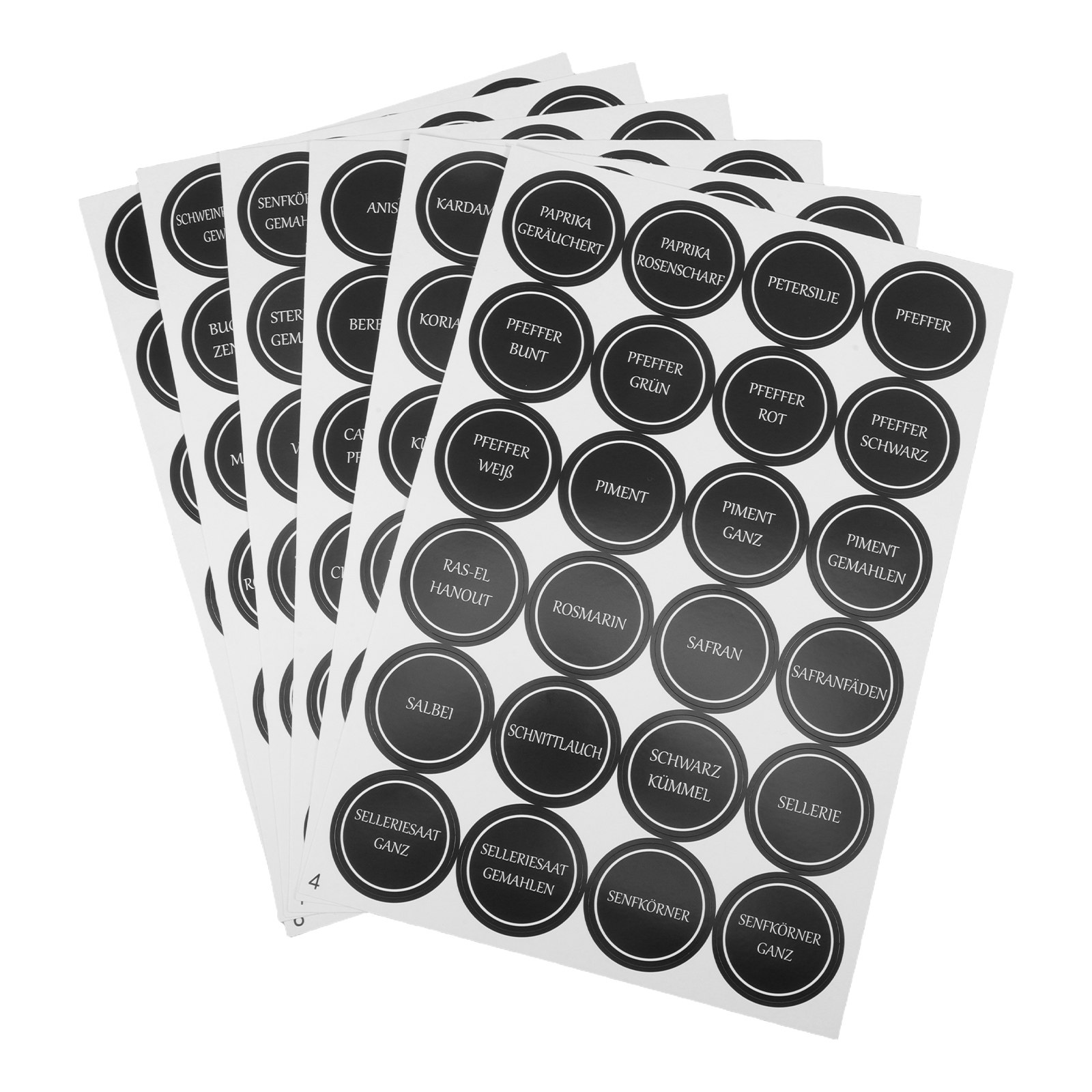 6 Sheets Round Spice Jar Label - đánh giá và giá Spice Jar Labels