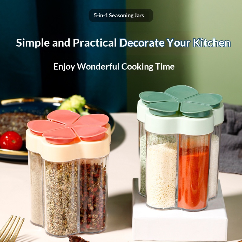 1PC 5-Compartment Flip Spice J - đánh giá và giá Spice Jar Labels