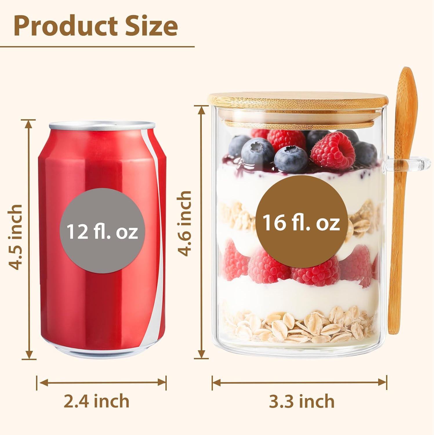 6 Pack Overnight Oats Containe - đánh giá và giá Meal Prep Jar