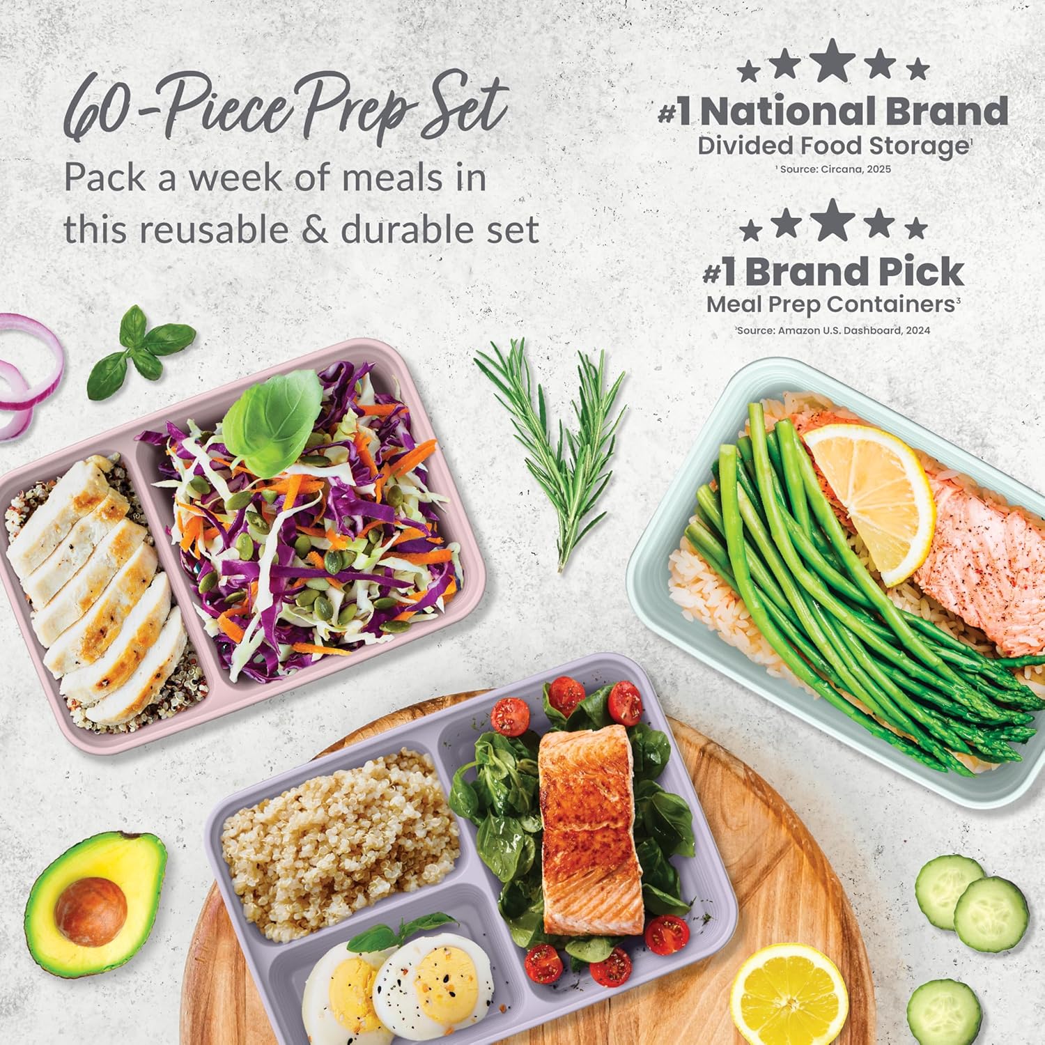 Prep 60-Piece Meal Prep Kit -  - đánh giá và giá Meal Prep Kits