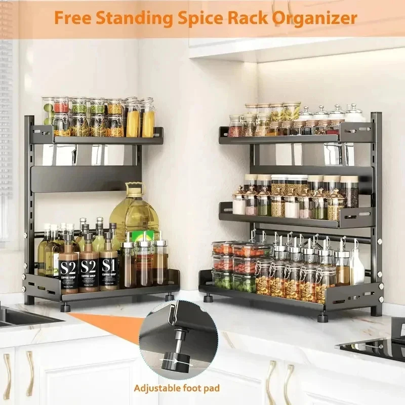 Adjustable Metal 3 Tier Spice  - đánh giá và giá Spice Jar Labels