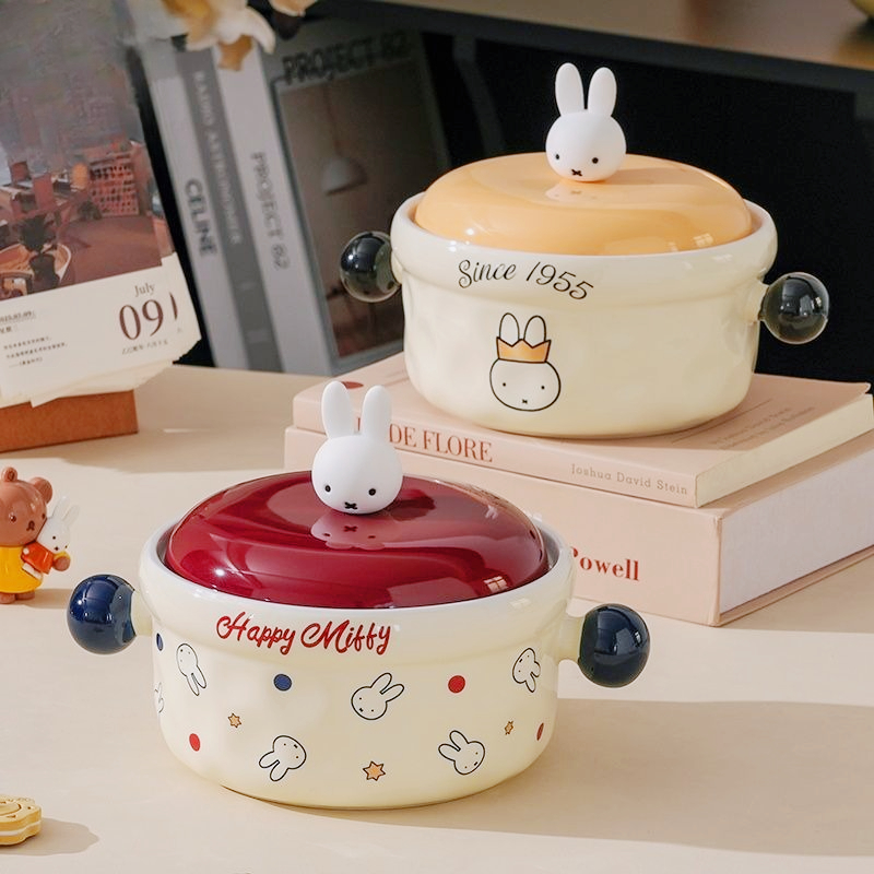 Miffy Cute Cartoon Ceramic Noo - đánh giá và giá Meal Prep Microwave