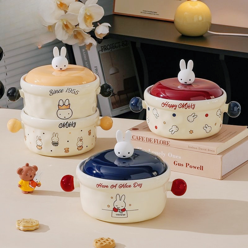 Miffy Cute Cartoon Ceramic Noo - đánh giá và giá Meal Prep Microwave