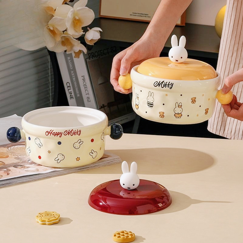 Miffy Cute Cartoon Ceramic Noo - đánh giá và giá Meal Prep Microwave