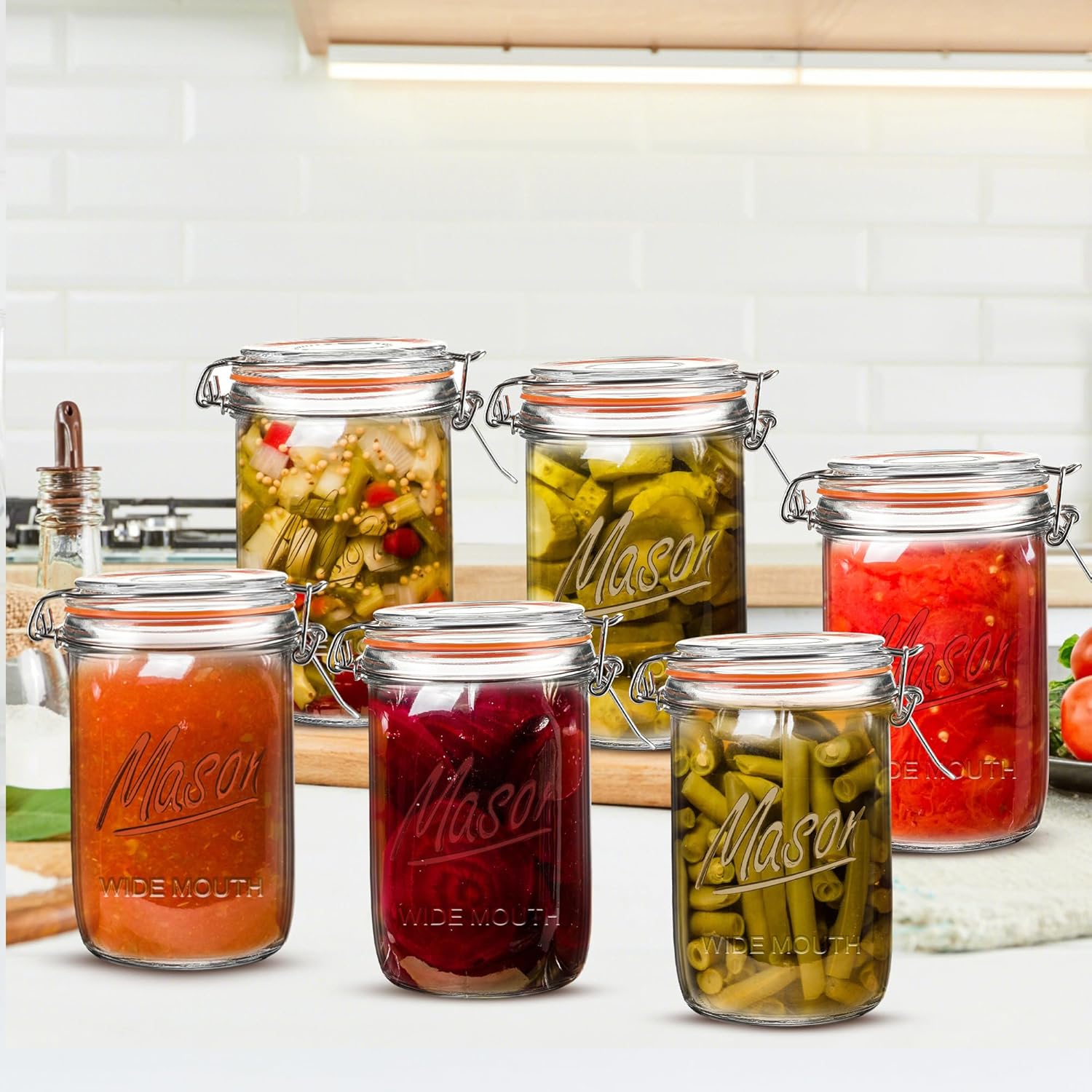 24oz Wide Mouth    Jars – 6 Pa - đánh giá và giá Meal Prep Jar