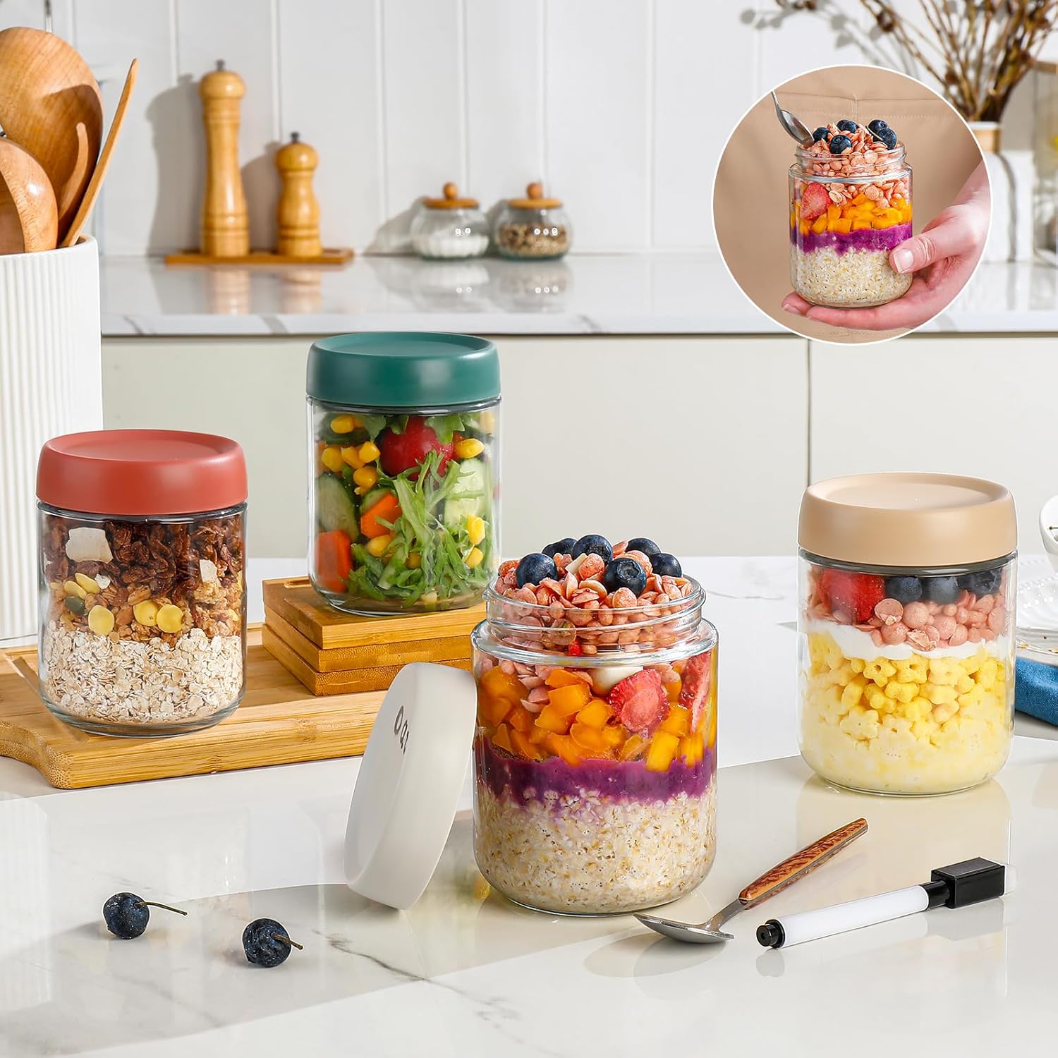 Glass Overnight Oats Container - đánh giá và giá Meal Prep Jar