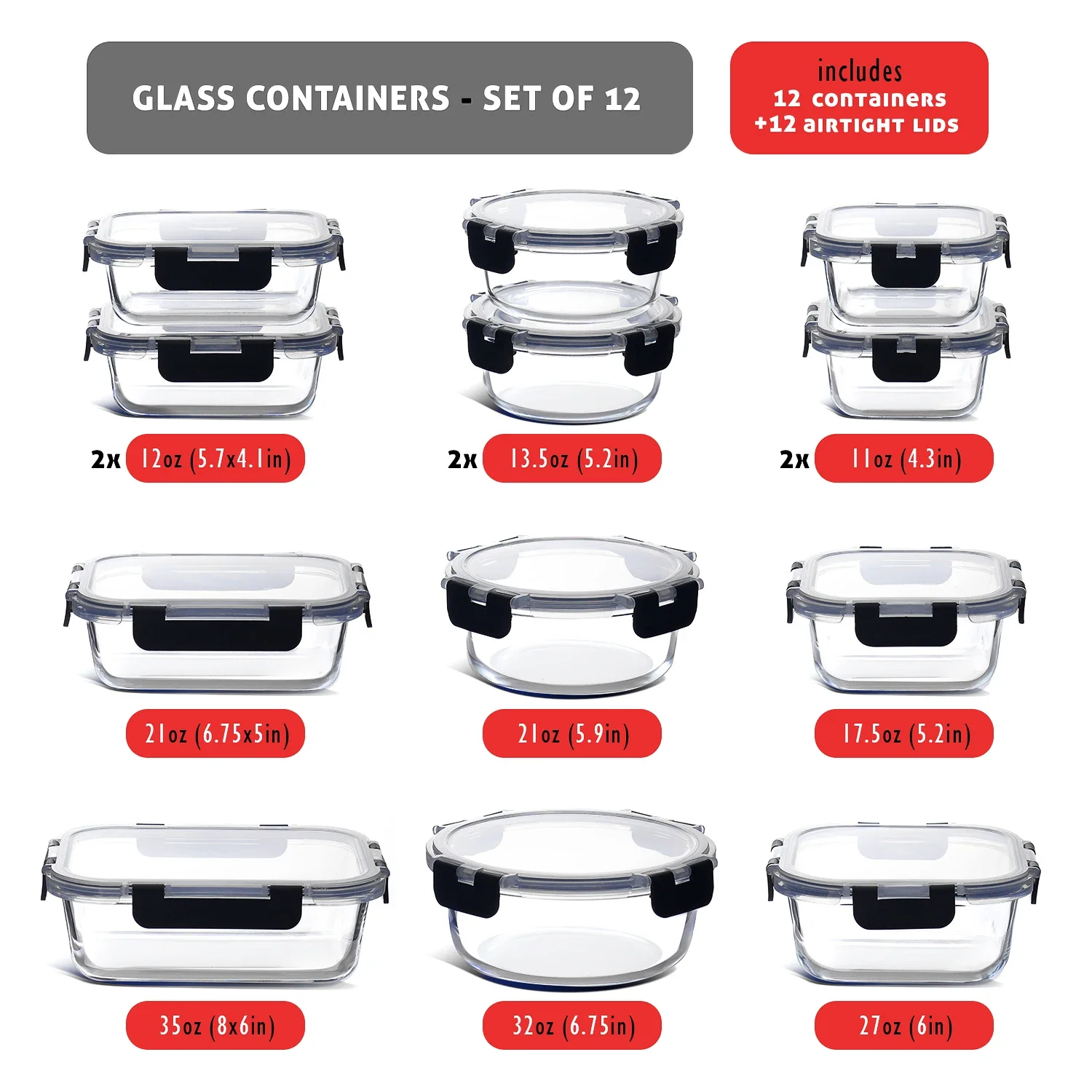 Glass Food Storage Containers  - đánh giá và giá Meal Prep Microwave