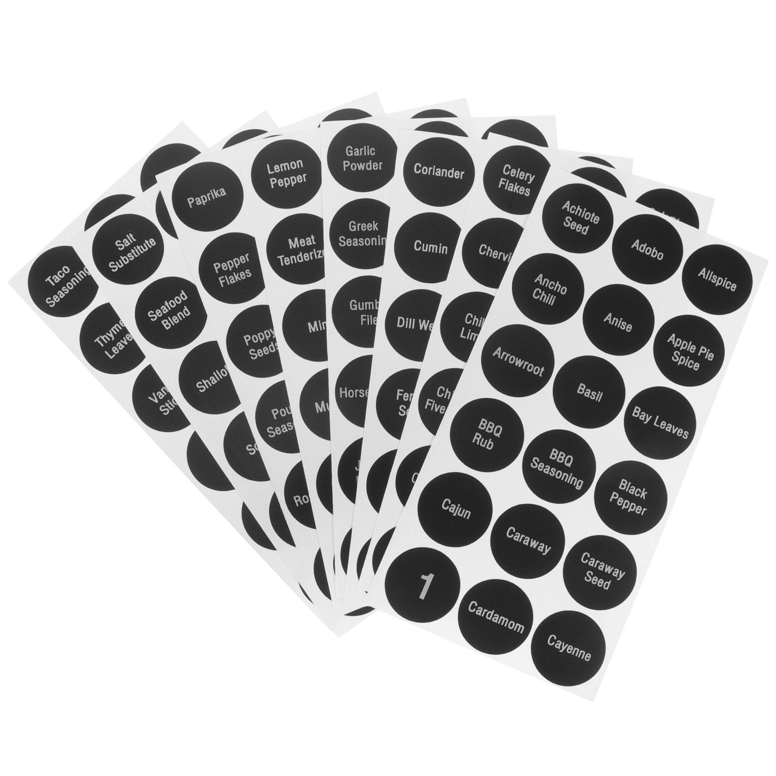 8 Sheets Round Preprinted Spic - đánh giá và giá Spice Jar Labels