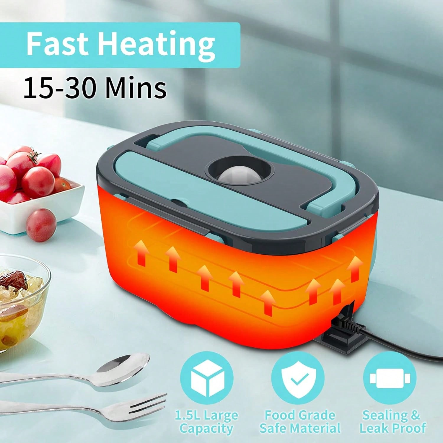 1.5 L 60W Electric Lunch Box F - đánh giá và giá Meal Prep Microwave