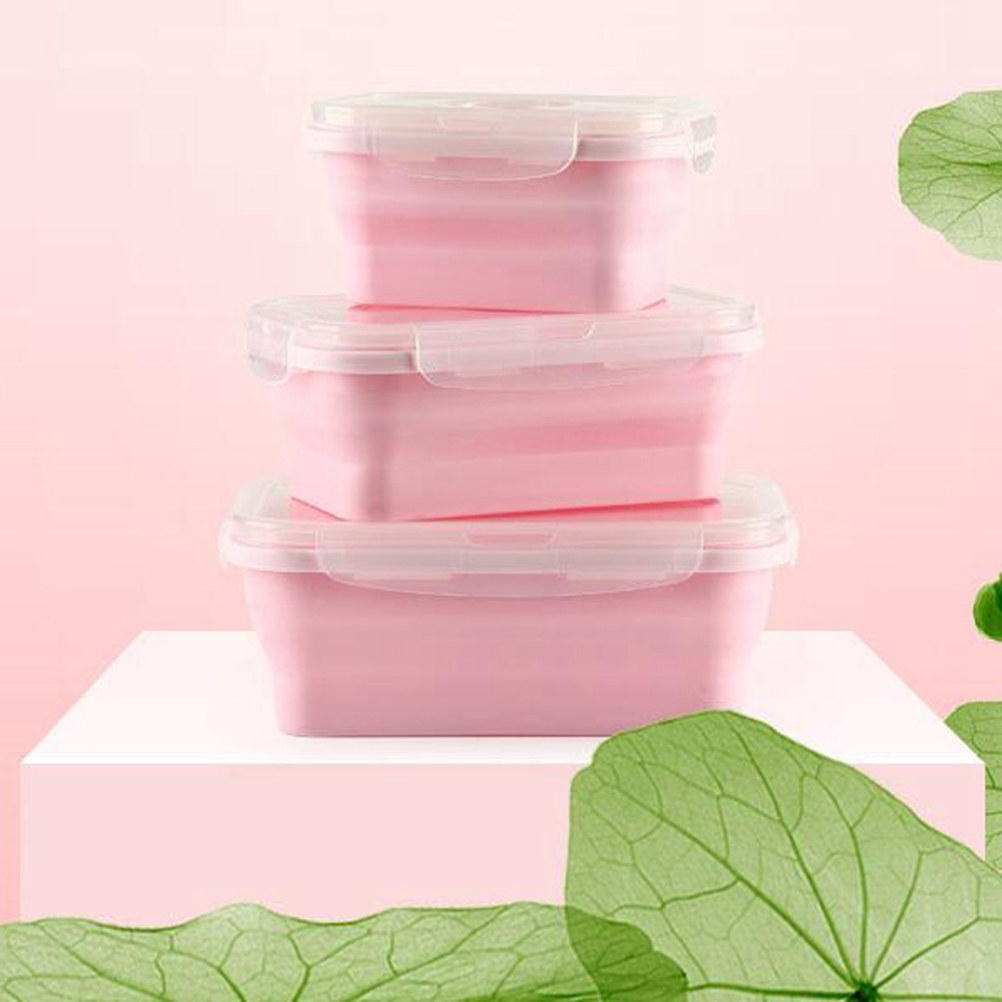 3Pcs Foldable Silicone Lunch B - đánh giá và giá Meal Prep Healthy Lunch