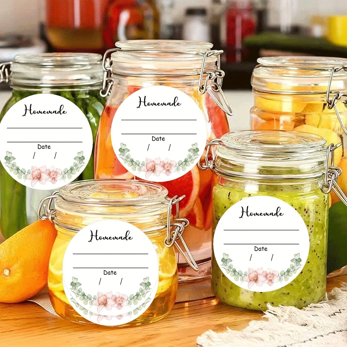 1 roll Watercolor Floral Canni - đánh giá và giá Spice Jar Labels