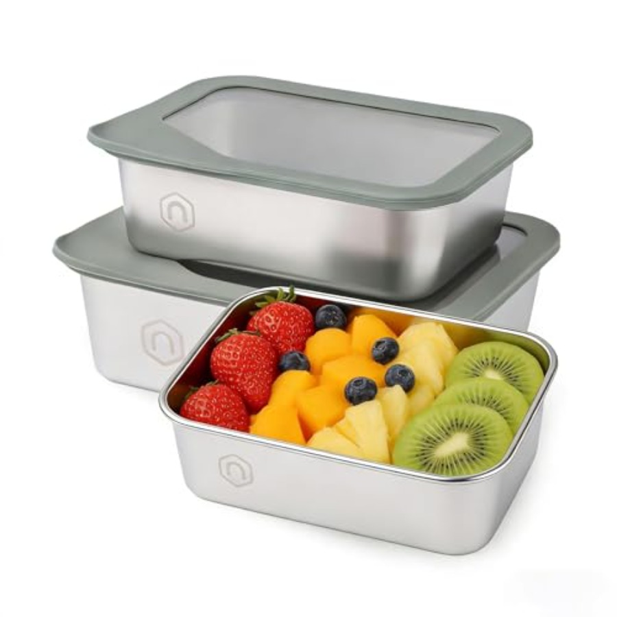 3PCS Stainless Steel Food Stor - đánh giá và giá Meal Prep Kits