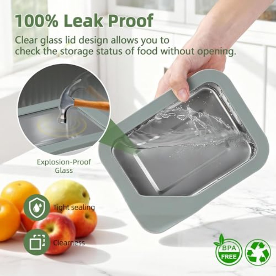 3PCS Stainless Steel Food Stor - đánh giá và giá Meal Prep Kits