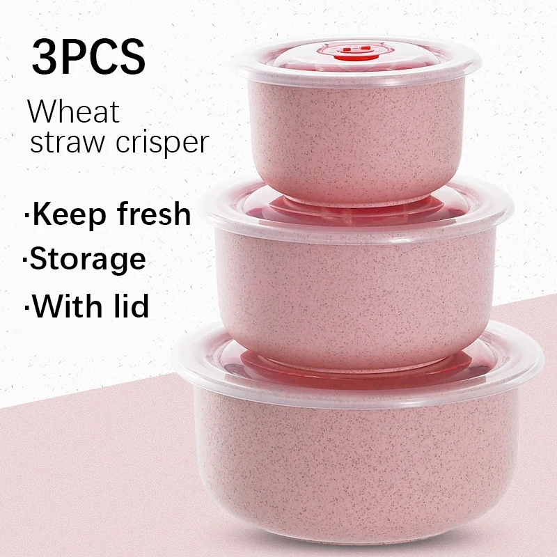 3pcs Wheat straw fresh-keeping - đánh giá và giá Meal Prep Microwave