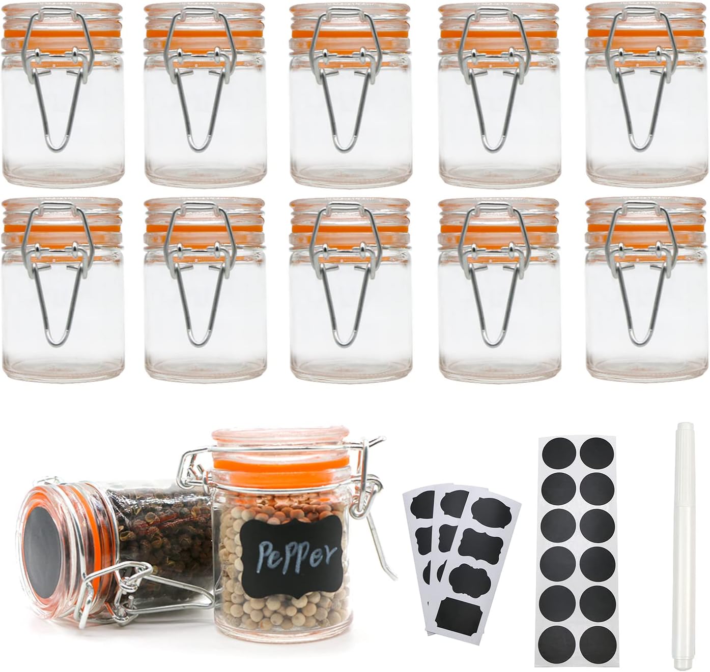 1.7 oz Mini Glass Spice Jars w - đánh giá và giá Spice Jar Labels